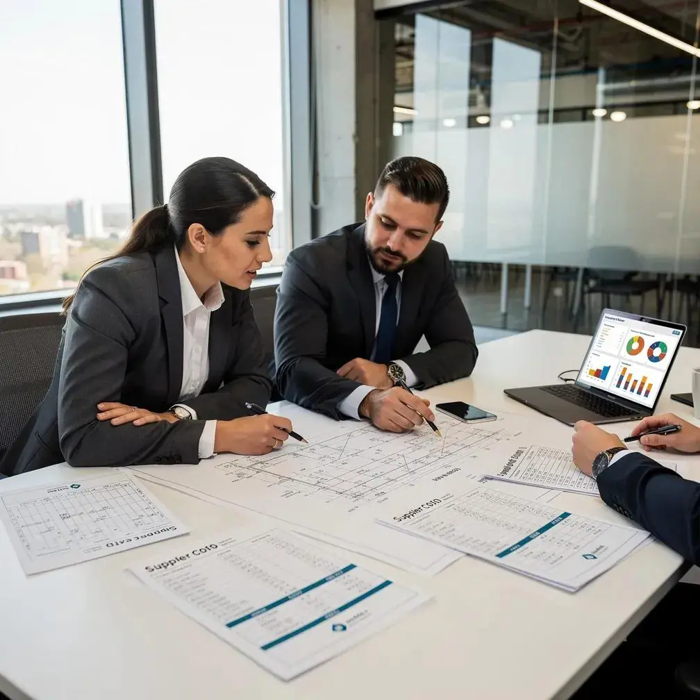 Equipo revisando una compra
